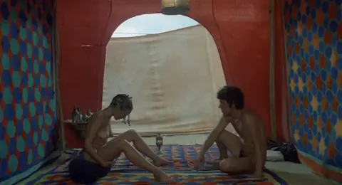 Ines Pellegrini and others in Il fiore delle mille e una notte (1974) — Ines Pellegrini an