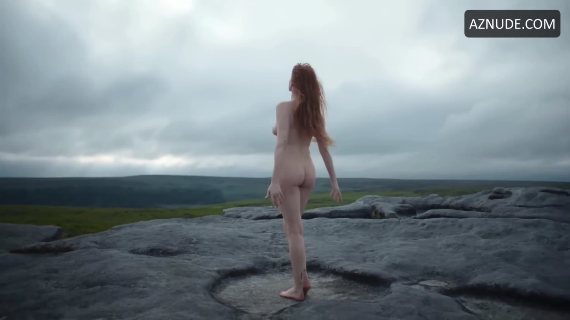 Florence Welch Butt Scene in Florence Welch Filming Nude In The Sympathy Magic Music Video